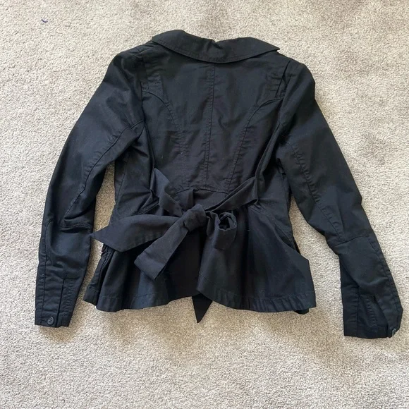 JNBY Black Bow tie Slim-Fit Blazer Brand New, Perfect for Work or Events, Size M - Picture 4 of 6